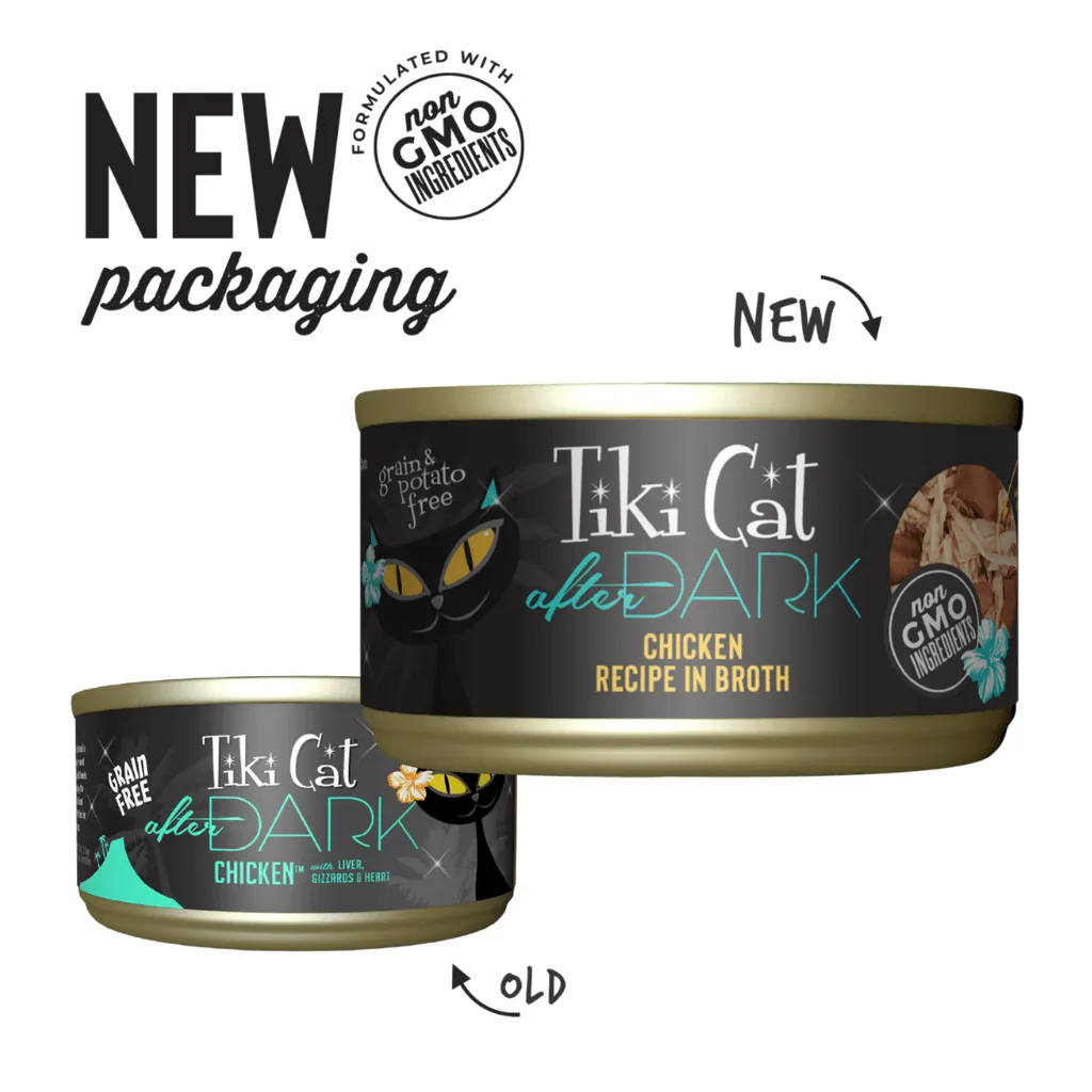 After Dark GF Chicken  (2.8 | 5.5 oz)  Wet Cat  food - Tiki Cat