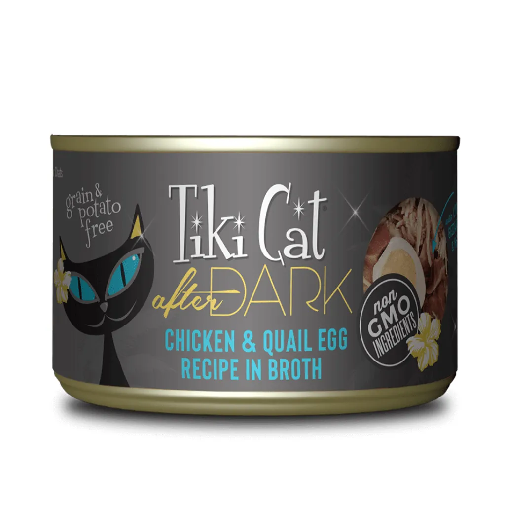 After Dark GF Chicken/Quail Egg (2.8 | 5.5 oz)  Wet Cat  food - Tiki Cat