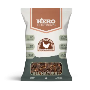 Dehydrated Chicken Hearts - Dog Treats - Hero Dog Treats
