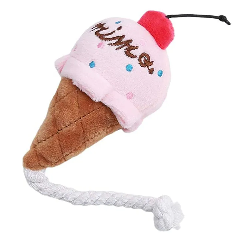 Dog Plush Squeaky Toys Bone Aggressive Chewers