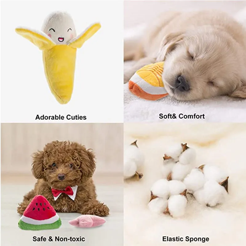 Dog Plush Squeaky Toys Bone Aggressive Chewers
