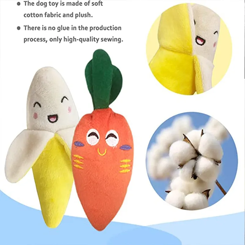 Dog Plush Squeaky Toys Bone Aggressive Chewers