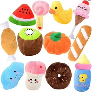Dog Plush Squeaky Toys Bone Aggressive Chewers