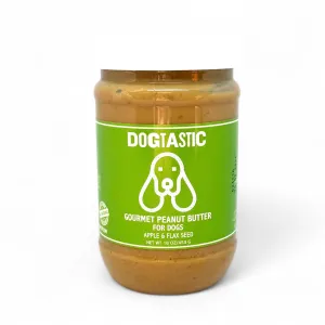 Dogtastic Gourmet Peanut Butter for Dogs - Apple & Flax Flavor