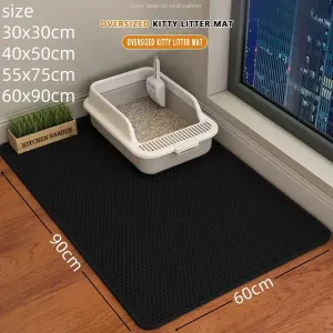 Double Layer Waterproof Cat Litter Mat - Non-Slip & Easy to Clean