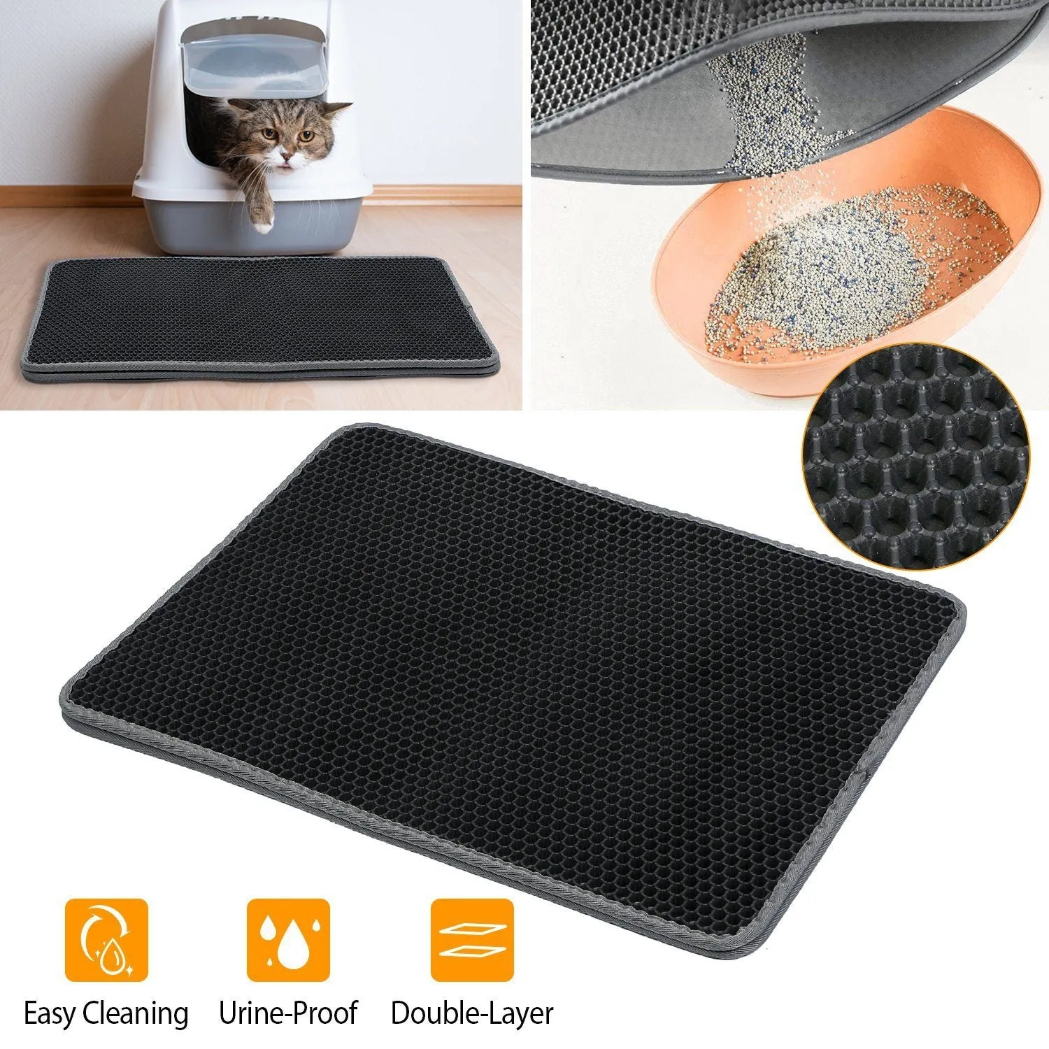 EVA Honeycomb Double Layer Cat Litter Mat