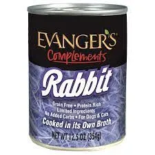 Evanger's Grain Free Rabbit Wet Dog / Cat Food 12.8 oz
