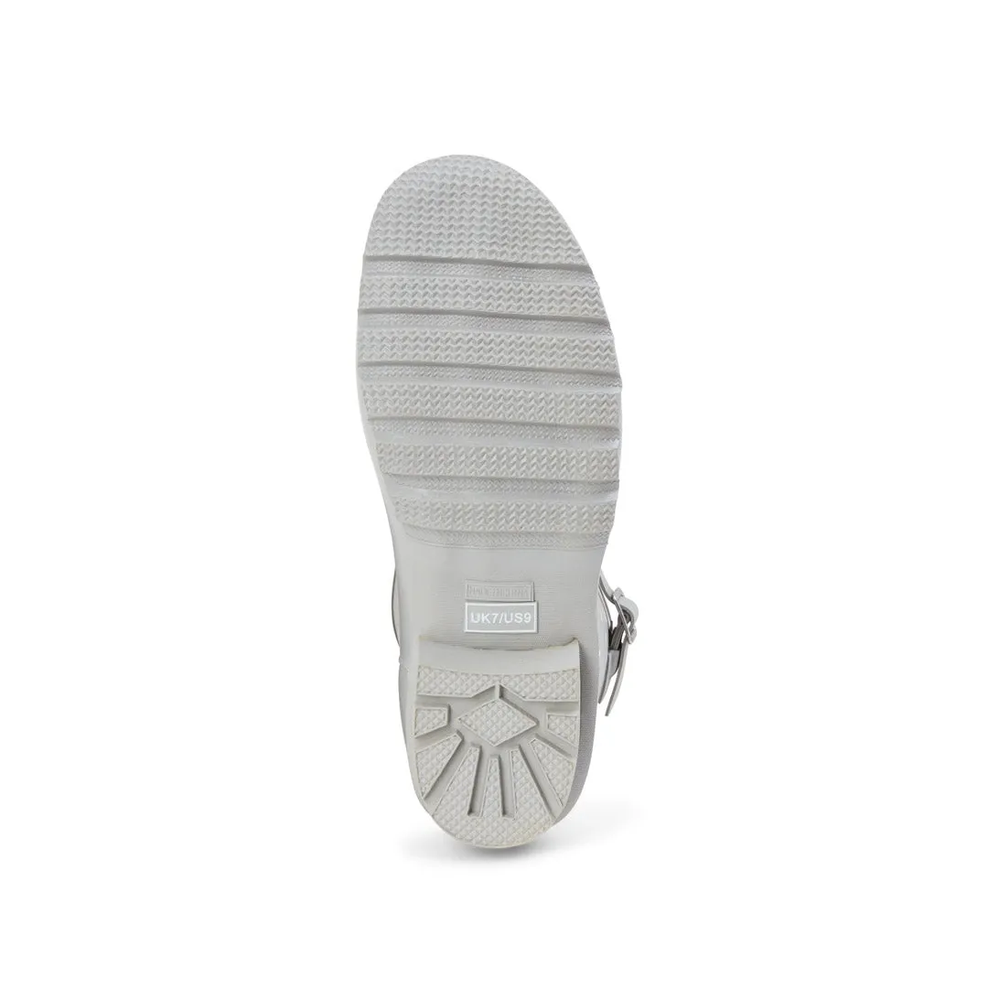 Half Height Rain Boots - Gray with White Spots - Wide Foot & Ankle