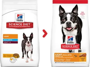 Hill's Science Diet Adult Light Small Bites With Chicken Meal & Barley Dry Dog Food 15lb