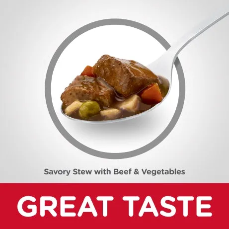 Hill's Science Diet Adult Savory Stew Beef & Vegetables Canned Wet Dog Food 363g X 12 Tray