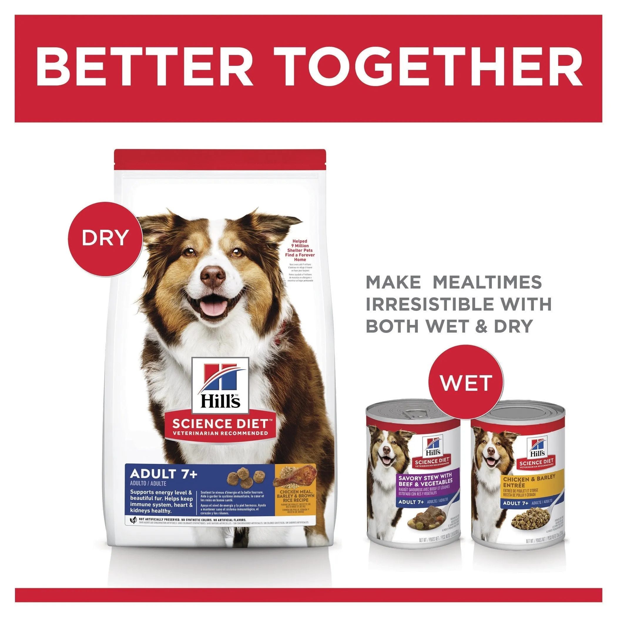 Hills Science Diet Senior Adult 7  Dry Dog Food 3kg
