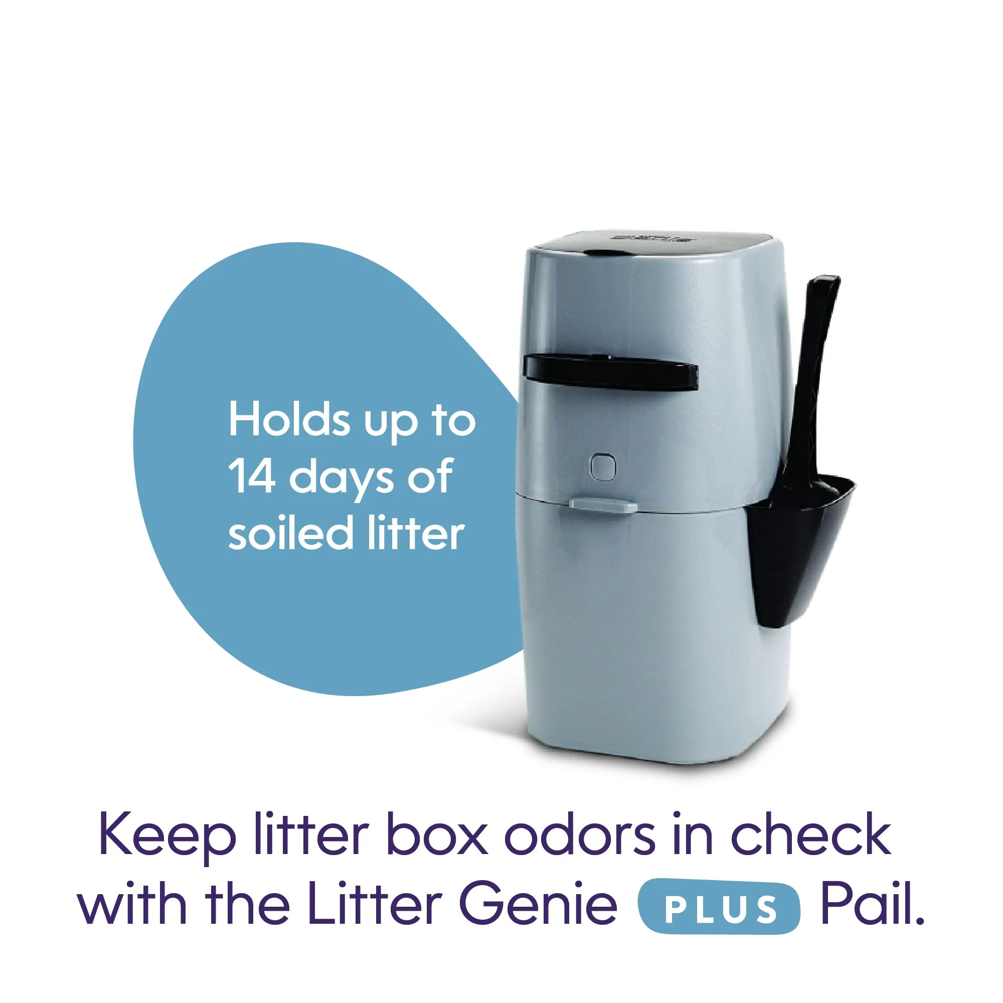 Litter Genie Plus Cat Litter Waste Disposal System, Silver