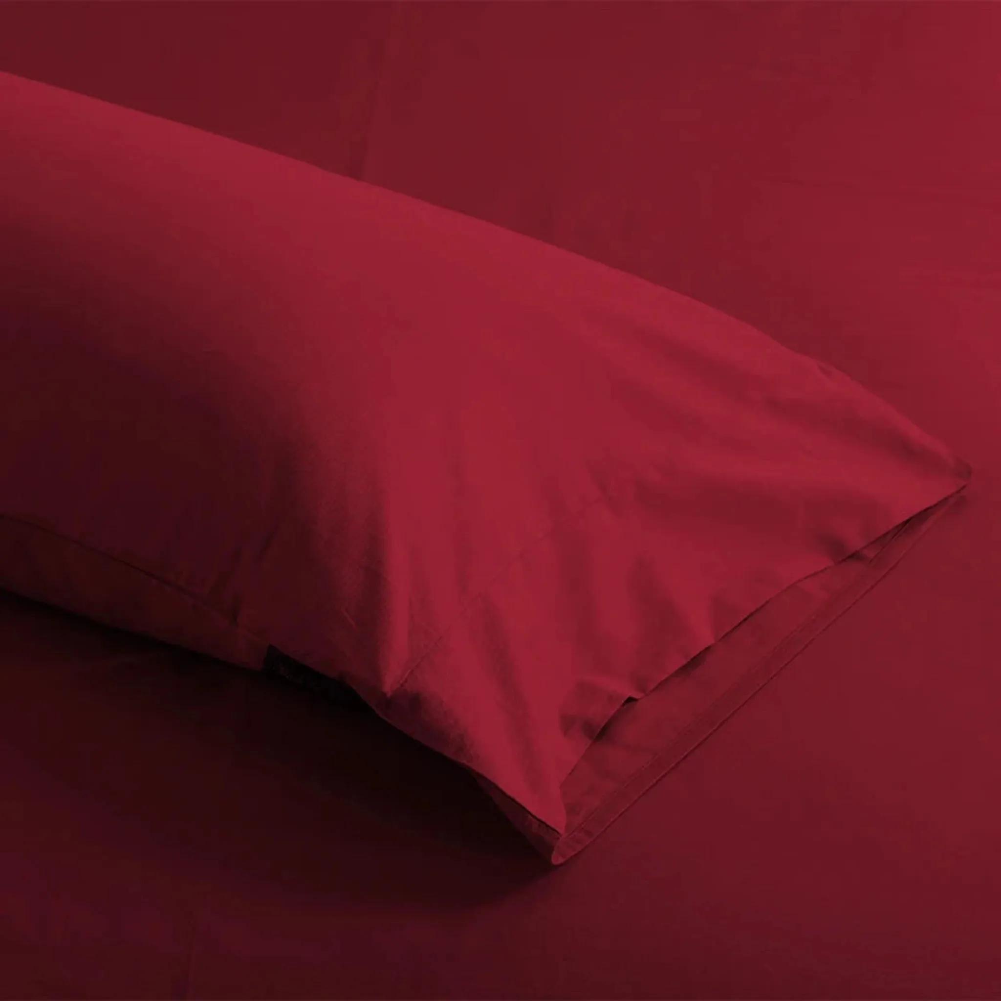Luxury Wine Red Tencel Cotton Bedding Set with Duvet Cover and Pillowcases
