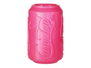 Natural Rubber Treat Dispenser Can Toy, Pink for Puppies