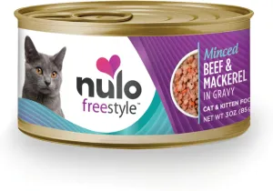 Nulo Freestyle Minced Beef & Mackerel In Gravy Recipe 3-oz, Wet Cat Food, Case Of 24
