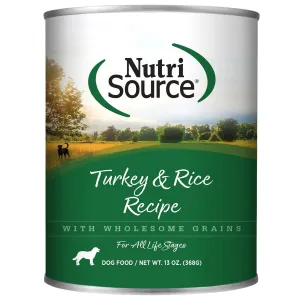 Nutrisource Turkey & Rice Recipe Wet Dog Food 13oz