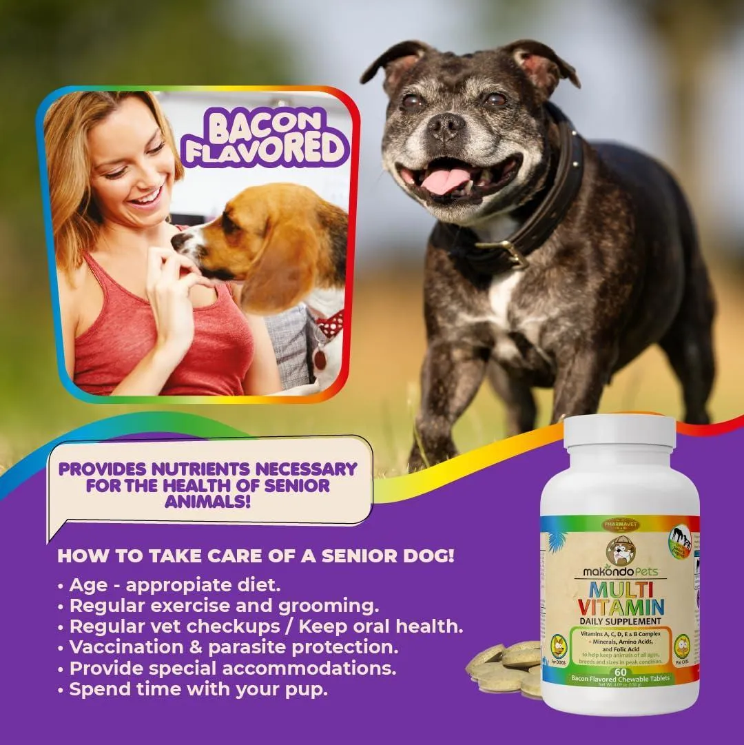 Prenatal Dog Vitamins 60 Pills for Dogs and Cats with Folic Acid Minerals and