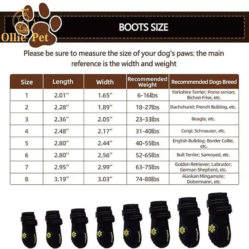 Reflective Dog Shoes (Waterproof Anti-Slip)
