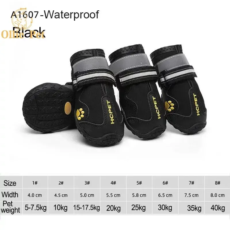 Reflective Dog Shoes (Waterproof Anti-Slip)