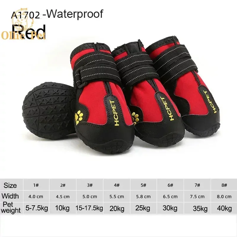 Reflective Dog Shoes (Waterproof Anti-Slip)
