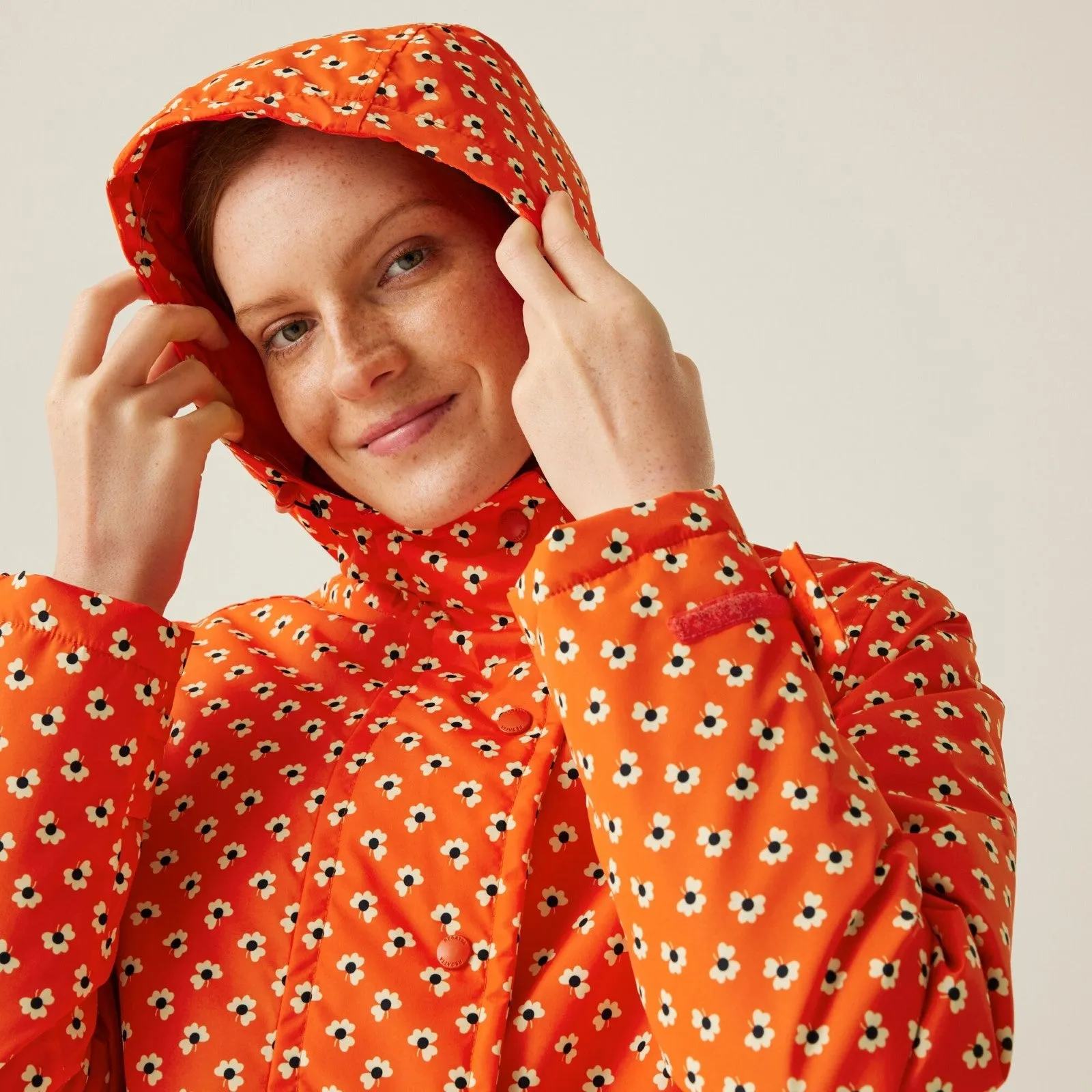 Regatta Womens Orla Kiely Mid Length Waterproof Hooded Winter Jacket
