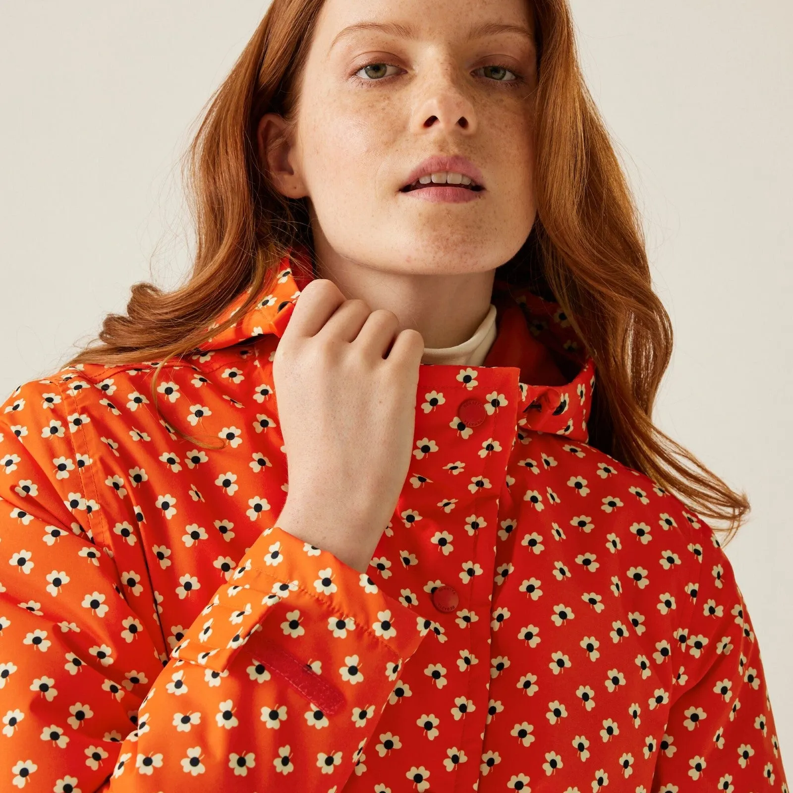 Regatta Womens Orla Kiely Mid Length Waterproof Hooded Winter Jacket