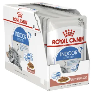 Royal Canin Cat Indoor 7  with Gravy Wet Food Pouches 85g x 12^^^