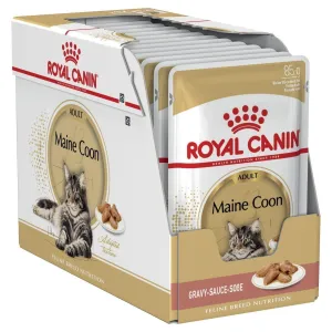 Royal Canin Cat Maine Coon Adult Wet Food Pouches 85g x 12^^^