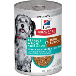 Science Diet Perfect Weight & Joint Support Hearty Vegetables and Tuna Stew Adult Canned Dog Food, 12.5oz