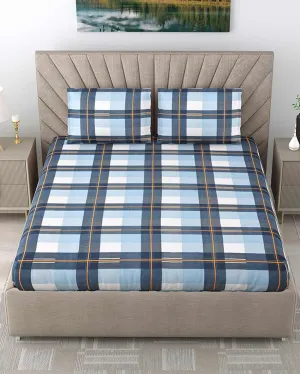 Snap Floral Polycotton Flat Bedding Set | King Size | 108 x 108 inches