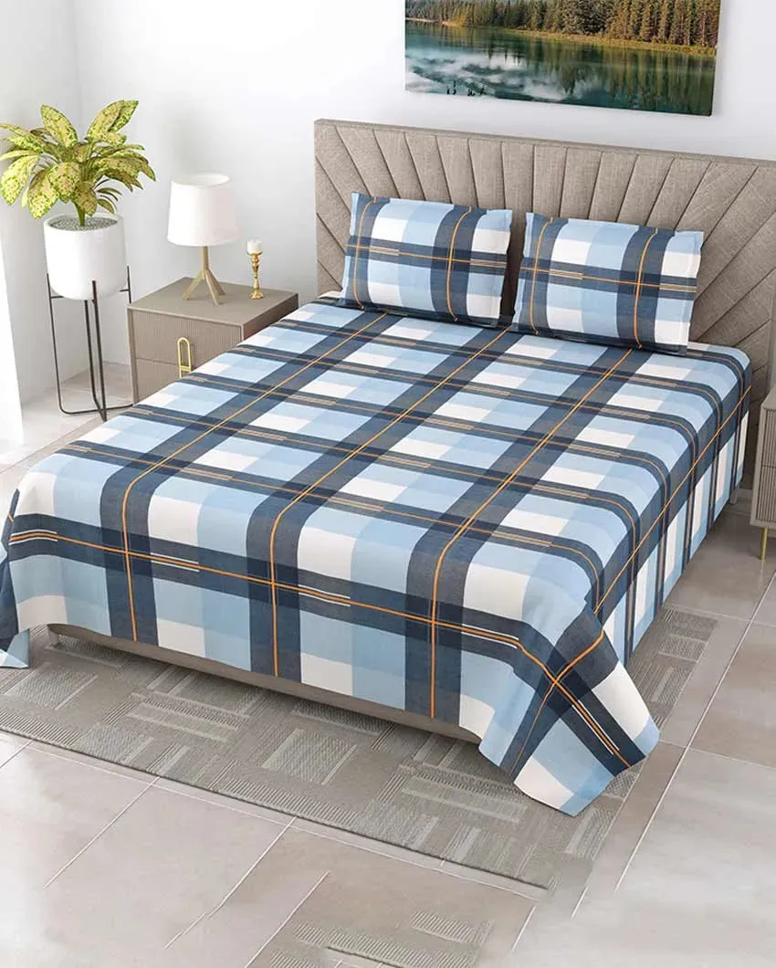 Snap Floral Polycotton Flat Bedding Set | King Size | 108 x 108 inches