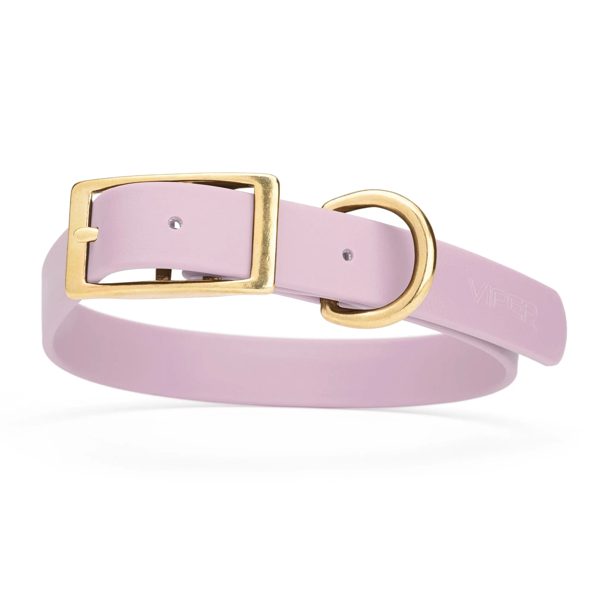 Viper Biothane Waterproof Dog Collar - Brass Hardware - Size XL (22" - 25")
