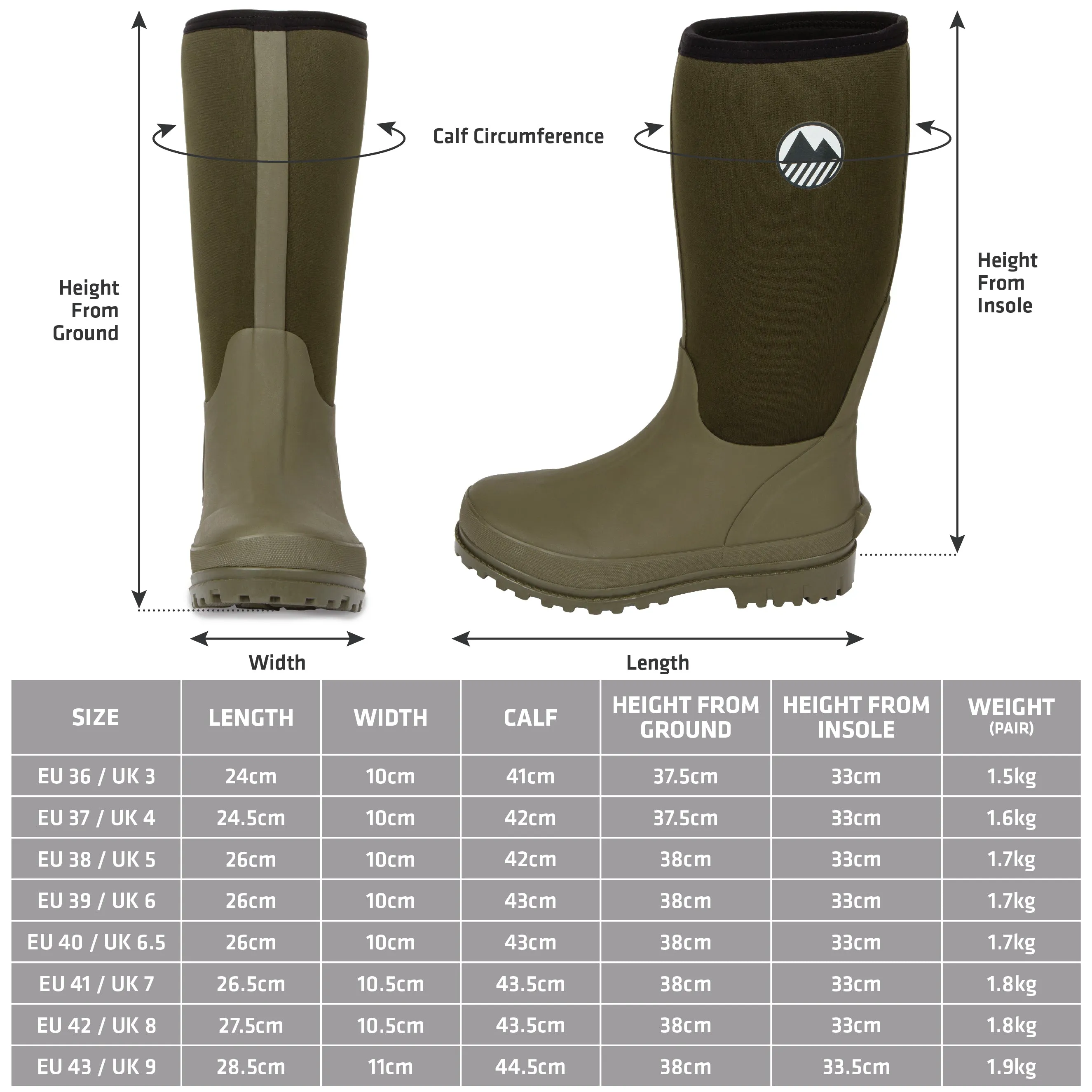 Women's Rydal Neoprene Wellington Boots